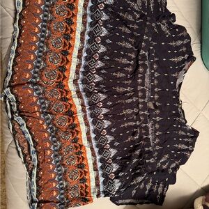 SHEIN High Waist Shorts - Black and Orange